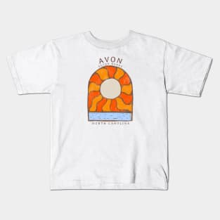 Avon, NC OBX Summertime Vacationing Burning Sun Kids T-Shirt